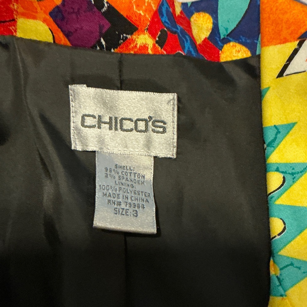 Chico's Multicolor Patterned Blazer - image 3